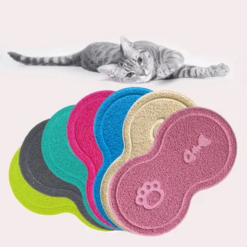 

Dog Puppy Cleaning Feeding Dish Bowl Table Mats Wipe Easy Cleaning Pet Small Pad Placemat Cat Litter Mat Supplies Pets
