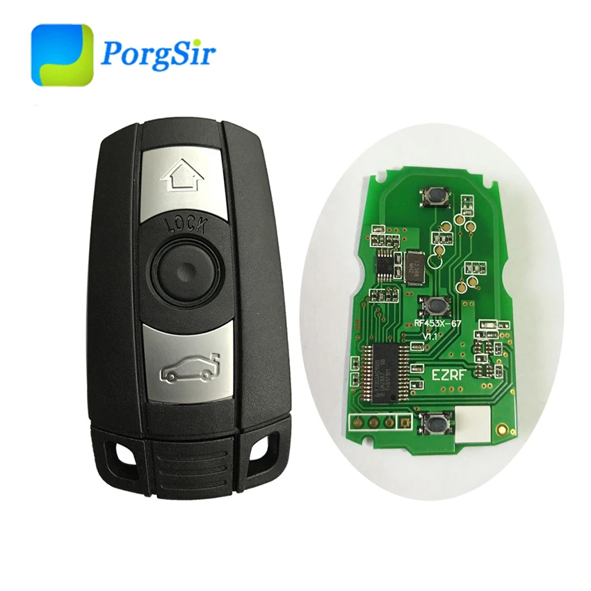 

3 button 868 mhz 315 mhz Keyless go Proximity Remote Key for BMW CAS3 E series E90