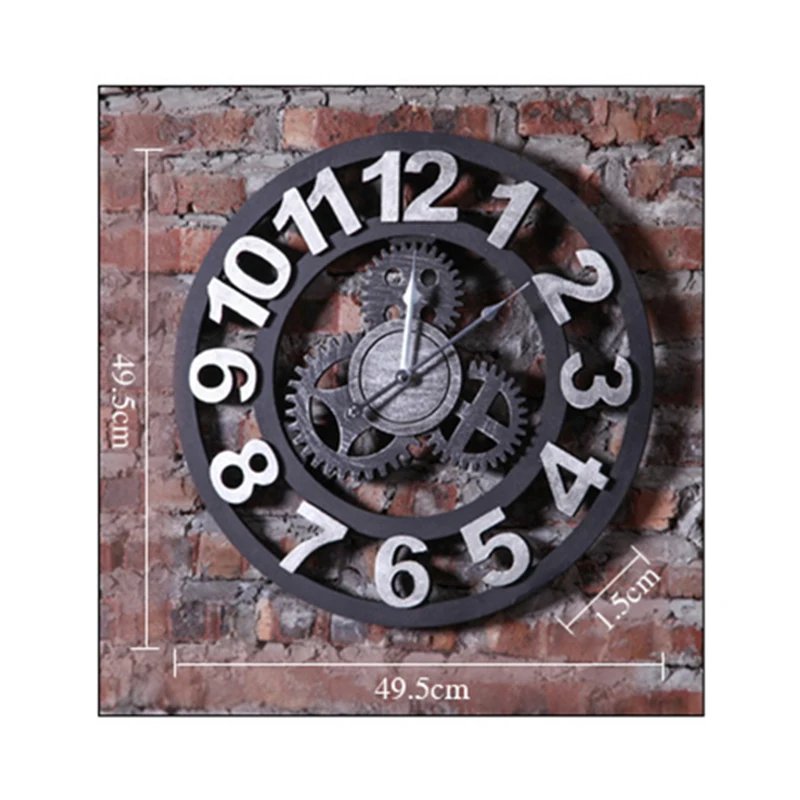 Промышленные часы настенные металлические для украшения интерьера|gear clock|metal art