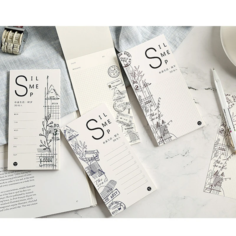 

Infeel.Me Retro simple life Notepad memo pad paper message note paper