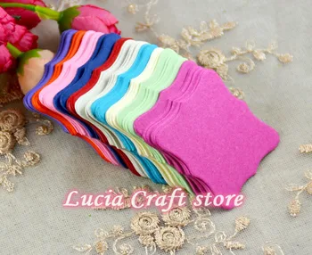 

SALE! Lucia crafts 4*4cm bookmark Photo Album scrapbook Paper Card random 6 colors 24pcs I0403