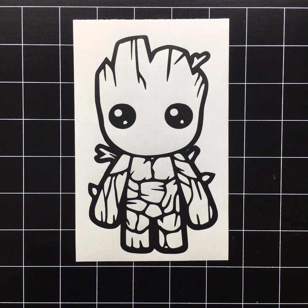 Groot Headphones Vinyl Decal Sticker Guardians Galaxy Marvel Anime Art Lil Groot