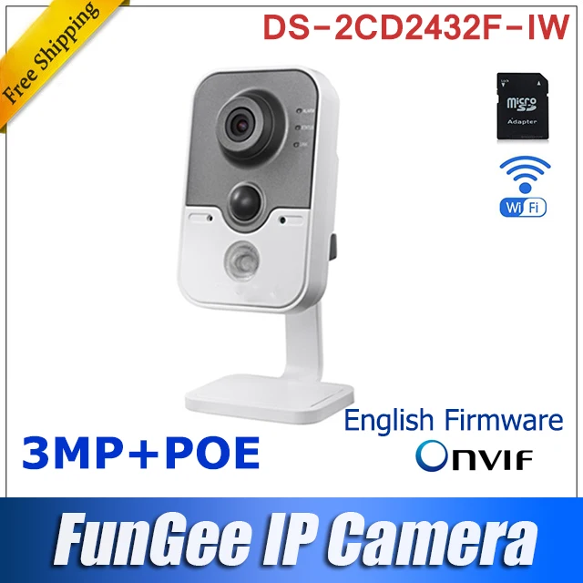 New Original Wireless DS 2cd2432f iw HD 4mm Lens C2 3MP IR Cube Network PIR detection