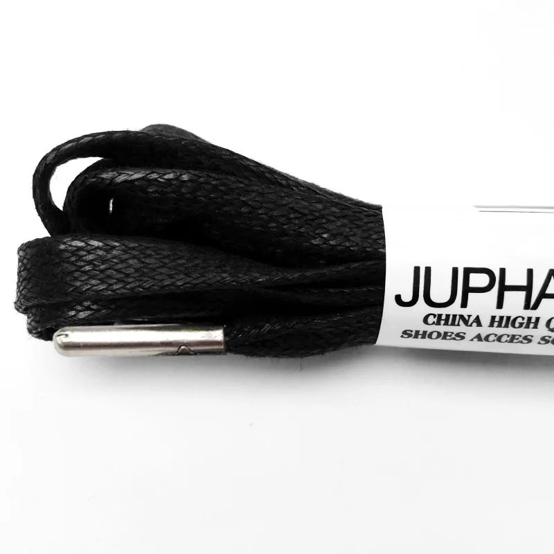 3Pairs Waxed Cotton Flat Shoelaces Leather Shoes Shoestring Leather Boots Shoe Laces Martin Boots Shoelace Metal Head High-grade