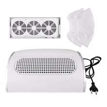 Professional Nail Dust Suction Collector Vacuum Cleaner Manicure Salon Tools with 3 Powerful Fan Nail Art Equipment EU Plug