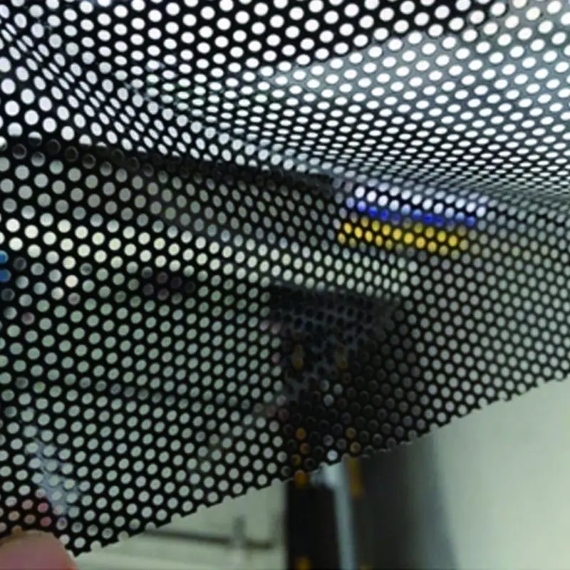 1,22x2 m двойное черное с перфорацией One Way Vision печать медиа виниловые наклейки для окон пленка для окна автомобиля