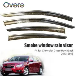 Overe 4 шт./1 компл. дым козырек на ветровом стекле для Chevrolet Cruze Hatchback 2013 2014 2015 2016 2017 2018 Vent ВС гвардии аксессуары