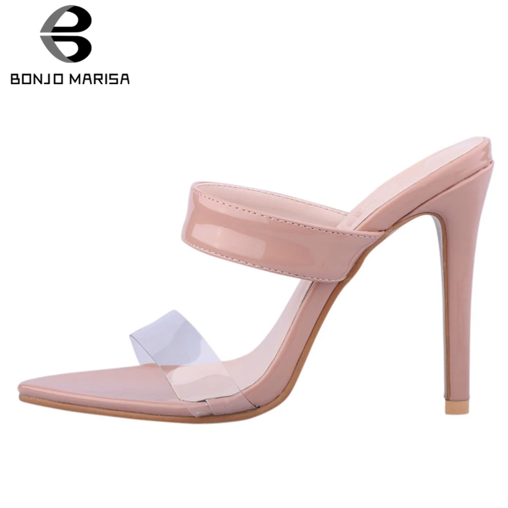 

BONJOMARISA Women Shoes Big Size 32-43 Elegant Party Summer Sandals High Heels Shoes Woman