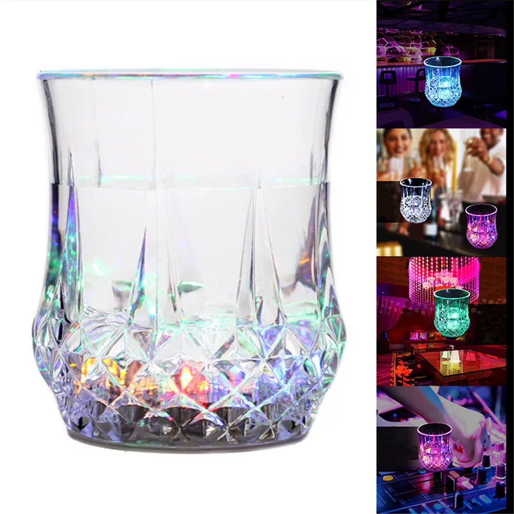 

1 pcs Colorful Flashing Led Light Cup Magic Led Champagne Glass Flash Wine Beer Bar Mug Drink Cup for Party Wedding KTV