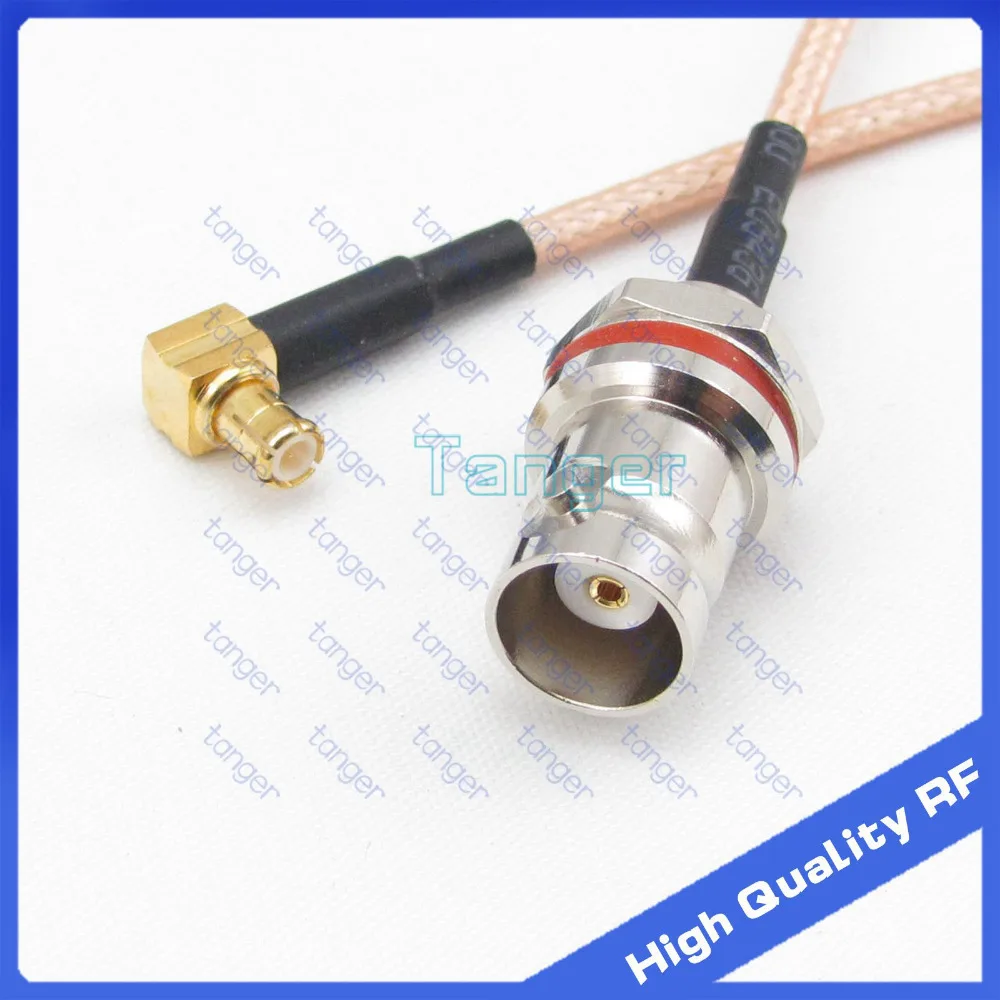 

HOT MCX male plug right angle to BNC female Jack behind with nut with RG316 8inch 20cm RF Coaxial Pigtail Jumper Low Loss cable