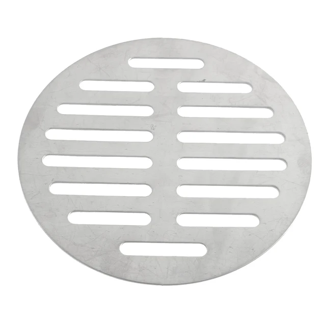 Home Bathroom Supplies Silver Tone Round Stainless Steel Floor Drain
