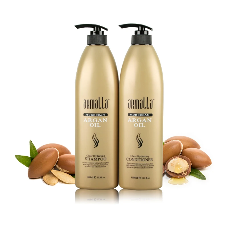 3 шт. Armalla Moroccan Clear Hydrating 1000 мл Профессиональный Шампунь и Кондиционер для волос + 500