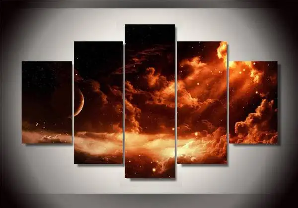 

Hd Printed Art Pictures Red Space Stars Group Painting Room Decor Print Poster Picture Canvas Free Shipping/F011 NO Framed With