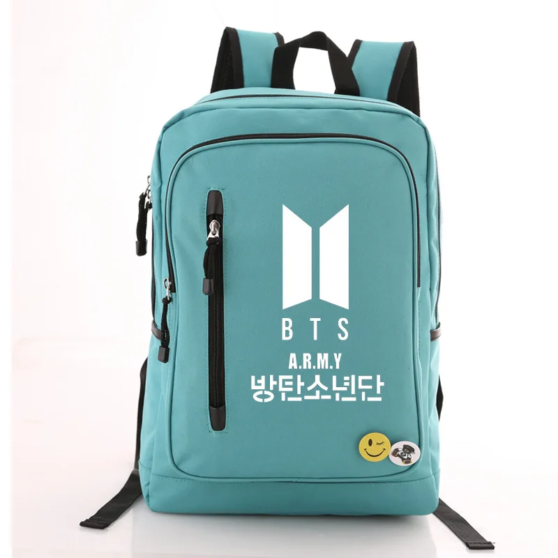 

High Quality 2018 Bangtan Boys A.R.M.Y BTS Printing Backpack Canvas School Backpack Men Travel Bag BTS Laptop Backpack Rucksack