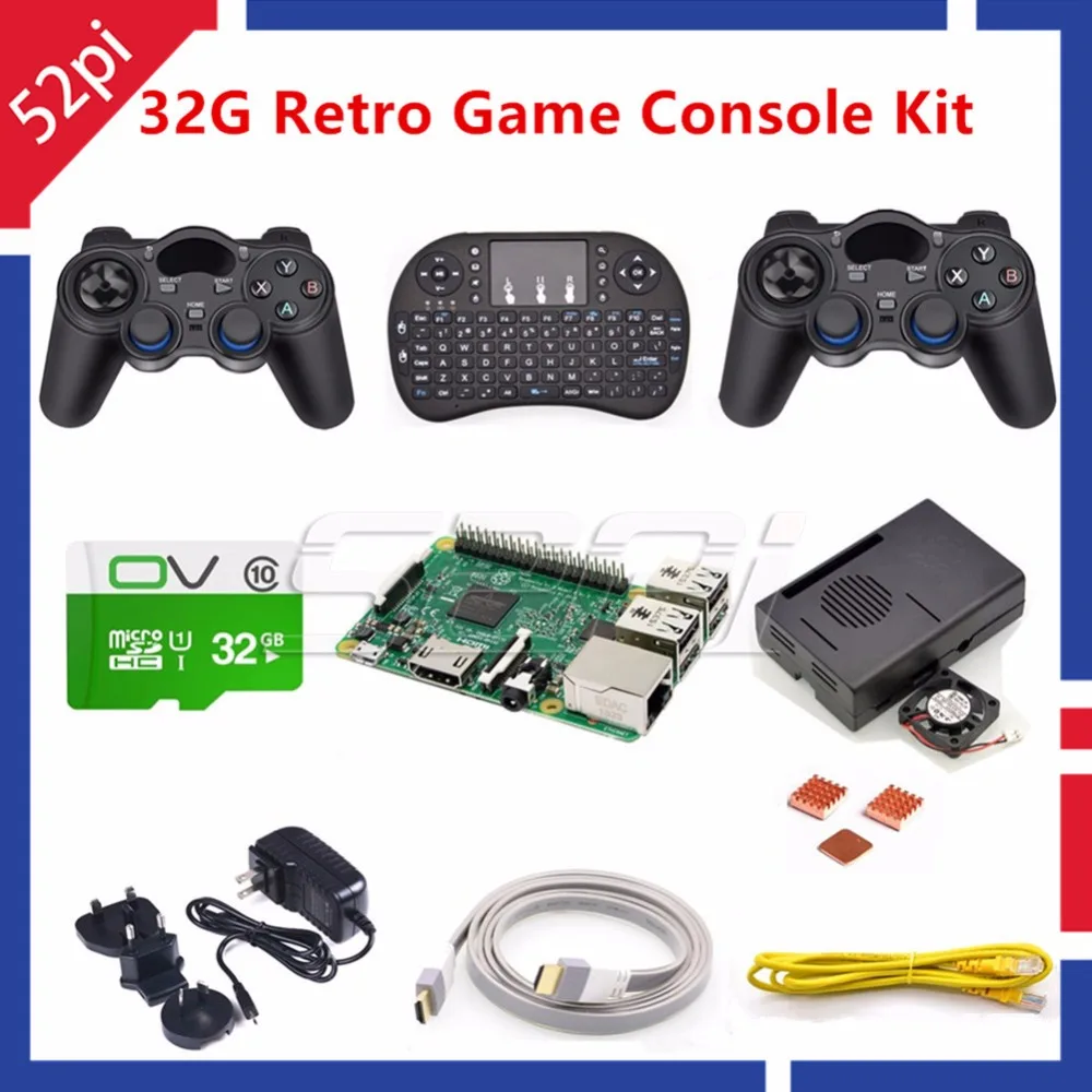 52Pi Raspberry Pi 3 Model B 32GB RetroPie Game Kit with font b Wireless b font