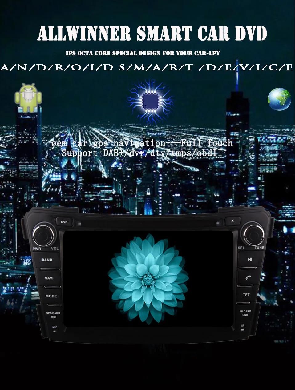 Cheap Auto 4+64G Android 9.0 car dvd GPS for HYUNDAI I40 2011 2012 2013 2014 RADIO gps wifi dvr mirror link 3/4G PLAYER Map Head Unit 1