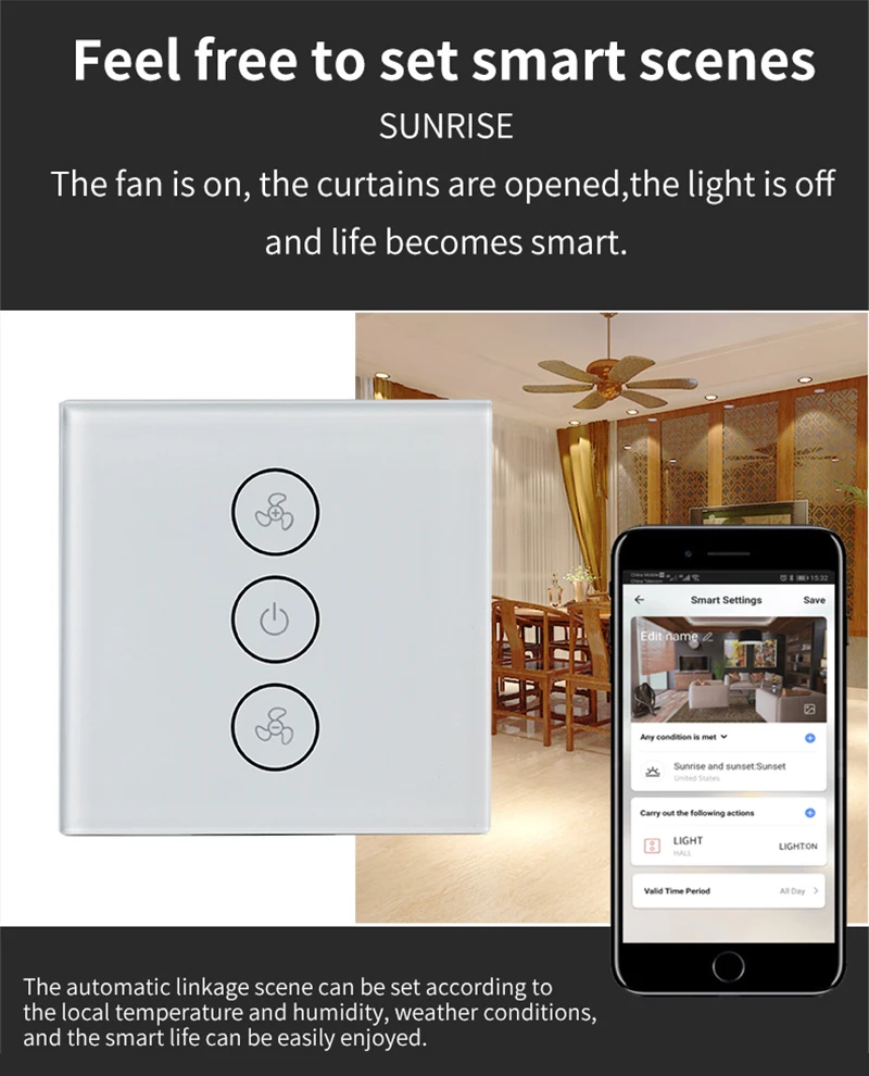 Европейский стандарт wifi умный сенсорный переключатель вентилятора панель alexa голосовое дистанционное управление граффити приложение