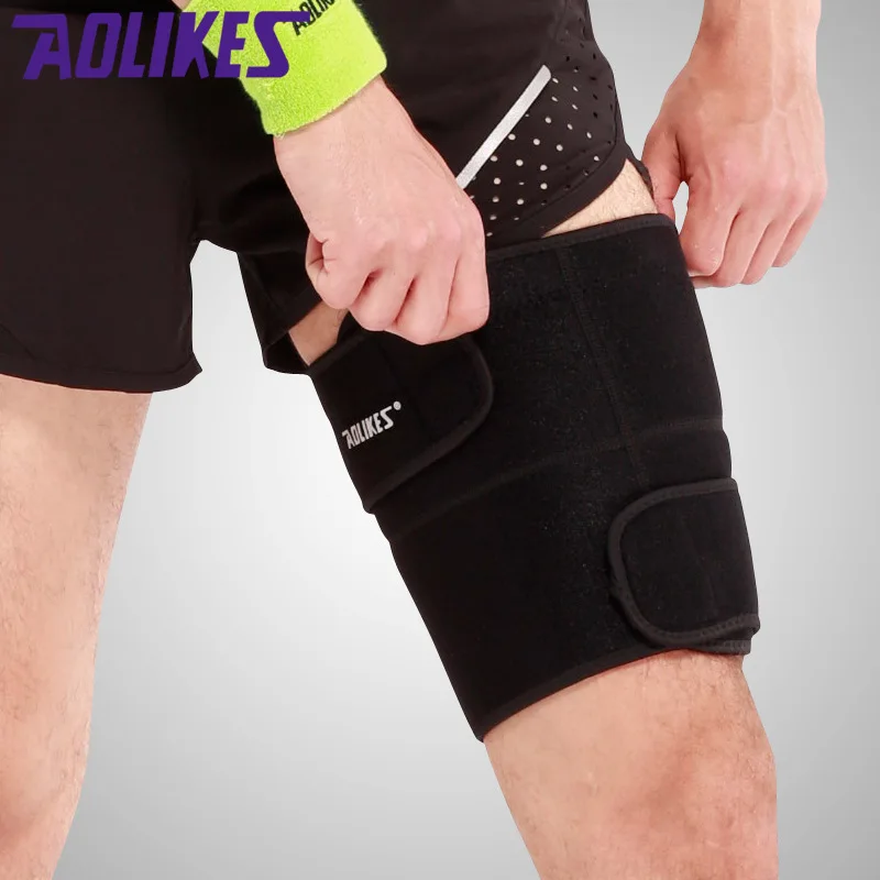 

Sport Thigh Guard Muscle Strain Protector Muslo Pads Support Fitness Leggings leg Compression Sports Safety