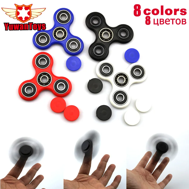 

High Quality White Tri-Spinner Fidget Toy Plastic EDC Fidgets Hand Spinner For Autism and ADHD Increase Focus Keep Hands Busy