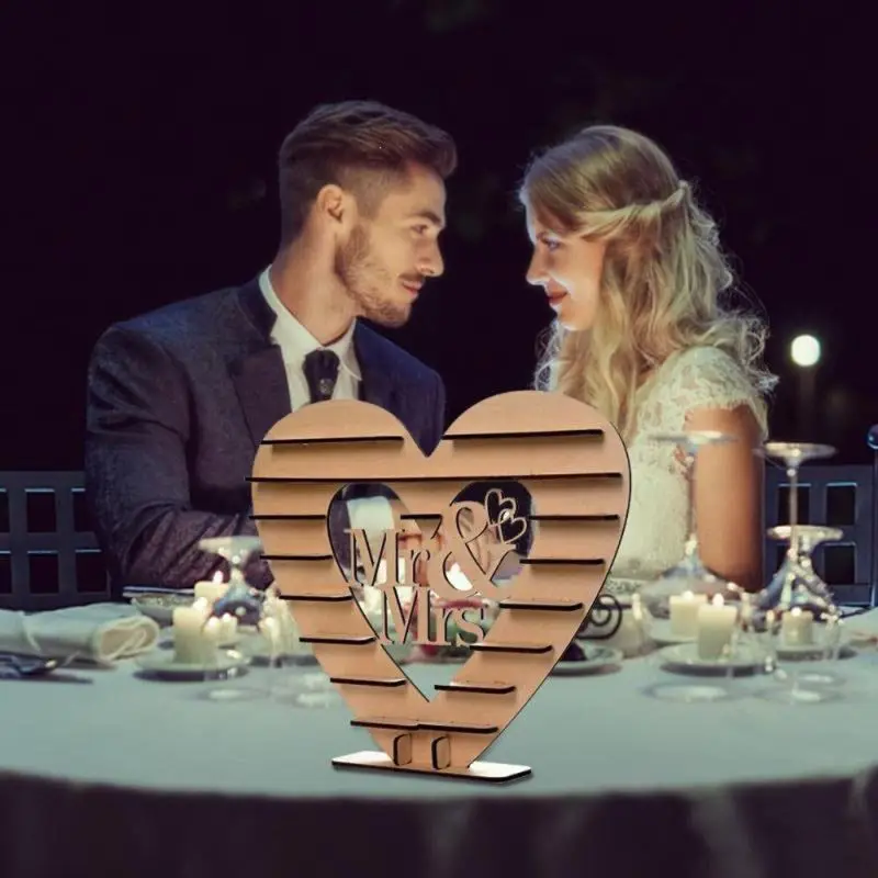 Свадебный деревянный орнамент Mr& Mrs шоколадный стенд дисплей конфеты кекс подставка для десерта домашний декор Свадебные вечеринки баров