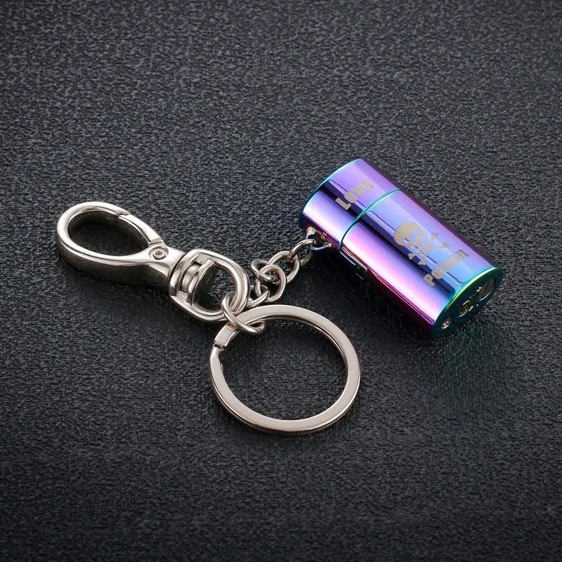 

Honest genuine, creative personality, mini keychain, metal inflatable open flame wheel, lighter, top quality hanger.