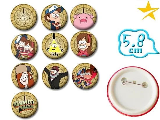 Giancomics Горячая Гравитация Фолс брошь в стиле аниме Pin мультфильм булавки набор