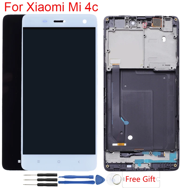 mi 4C дисплей для Xiaomi mi 4C ЖК-экран рамка сенсорная панель дигитайзер сборка Замена 5,0 дюймов 1920*1080 ЖК