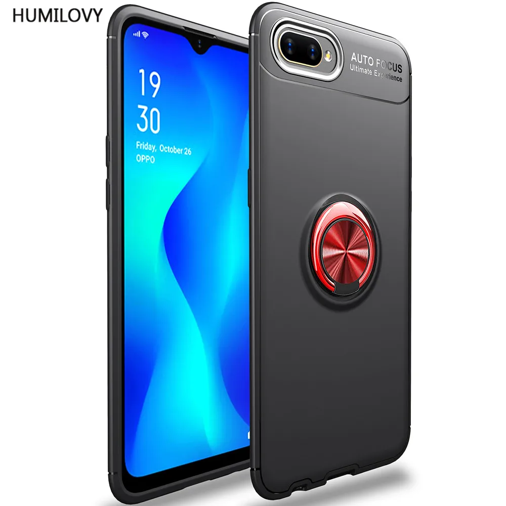 Для OPPO Realme C2 чехол A1K кольцо на палец Магнитный кронштейн Мягкий ТПУ силиконовый