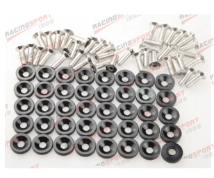 

40 PC Red BILLET ALUMINUM FENDER/BUMPER WASHER/BOLT ENGINE BAY DRESS UP KIT