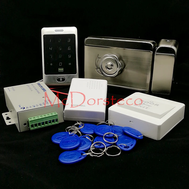 Brand New In Stock Full Waterproof Metal RFID Card Code Touch Keypad Door Access Control Kit Electric Door Rim Lock ad5339arm new in stock