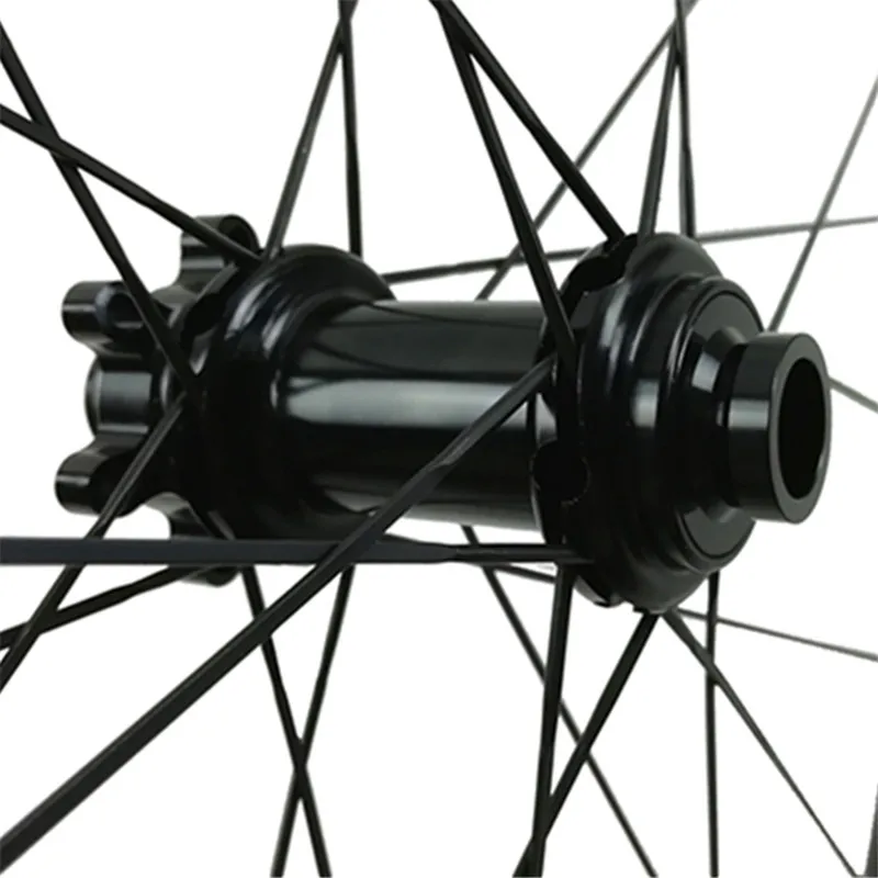 Flash Deal 700c carbon road disc wheel powerway CX32 100x15 clincher front wheel Disc Brake carbon disc wheels 38/50/60mm cyclocross wheel 1