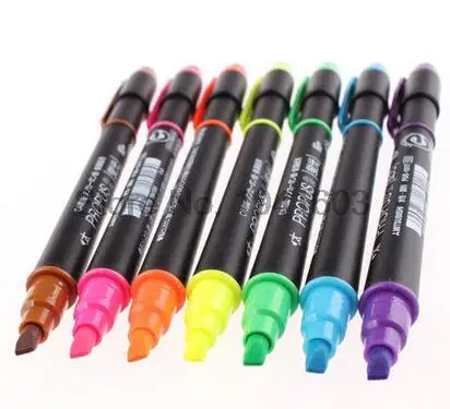 

3 Pieces/Lot Genuine Uni PUS-101T Dual Head Highlighter Marker Pen