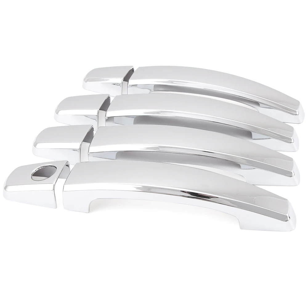 

8PCS NEW CAR EXTERIOR STYLINGS CHROME SIDE DOOR HANDLE BAR COVER TRIM MOLDING CAP MOULDINGS FOR CHEVROLET AVEO BUICK EXCELLE