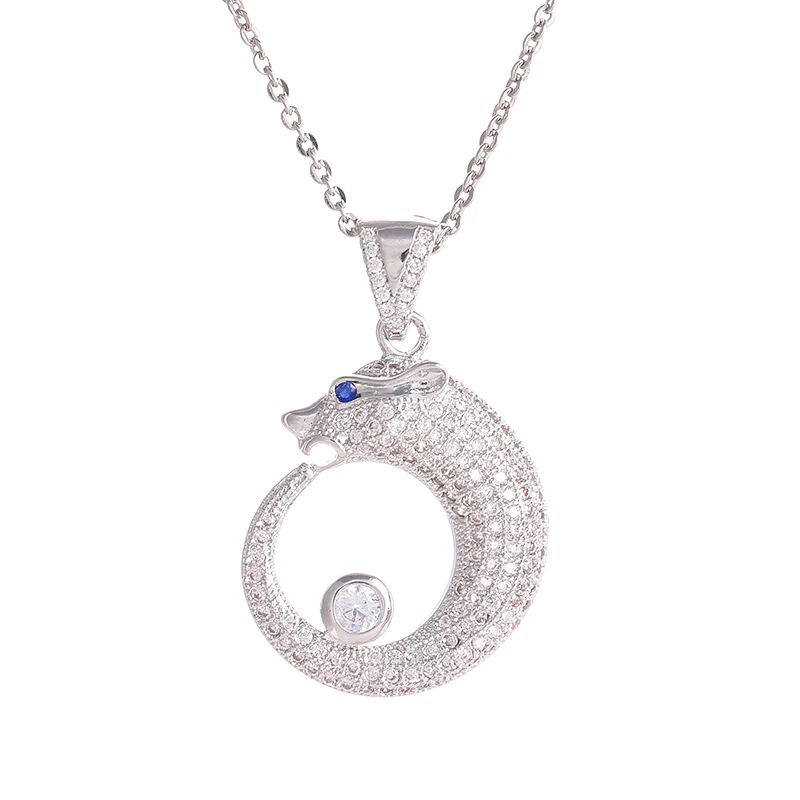 

New Fashion Jewelry Vintage Dragon Charms Necklaces For Women Men Diy Micro Pave Jewelry Handmade Choker Chain Necklaces Bijoux
