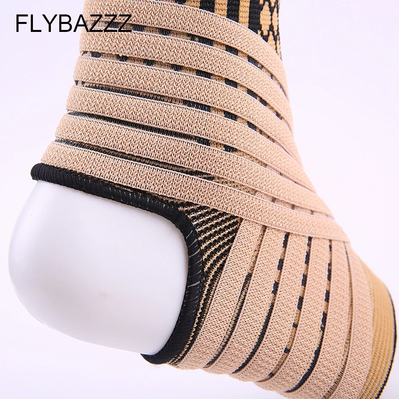 FLYBAZZZ High Elastic Bandage Compression Knitting Sports Protector Basketball Soccer Ankle Support Vrace Guard free shipping (2)