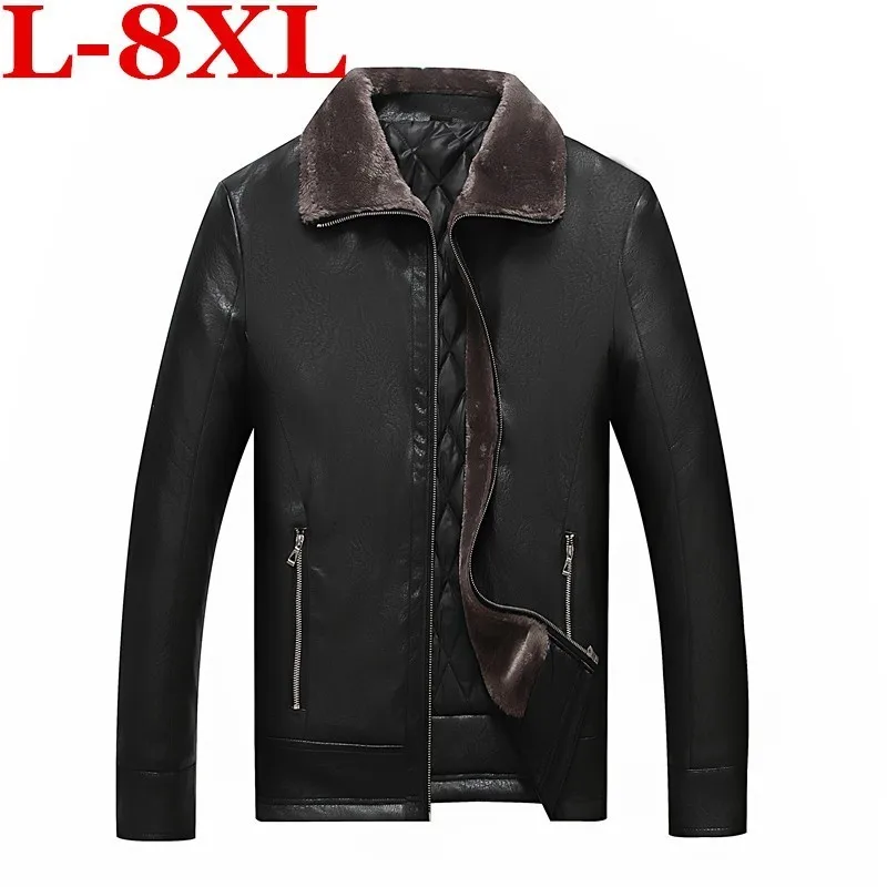 2018 8xl 7xl зимнее Мужское пальто из овечьей кожи с мехом енота для мужчин Высокое