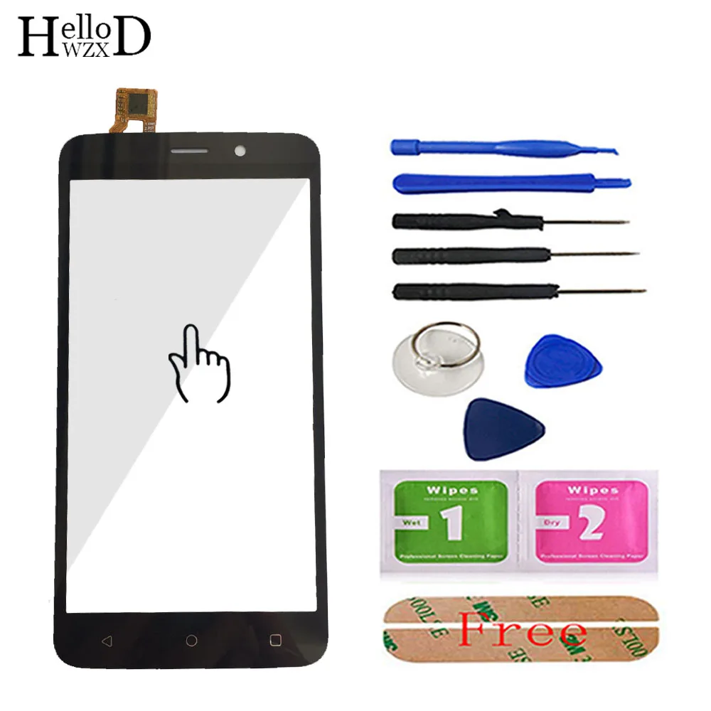 

Touch Screen Glass For Fly FS509 Touch Screen Digitizer Front Glass Panel Sensor Replacement Parts + Adhesive Tools