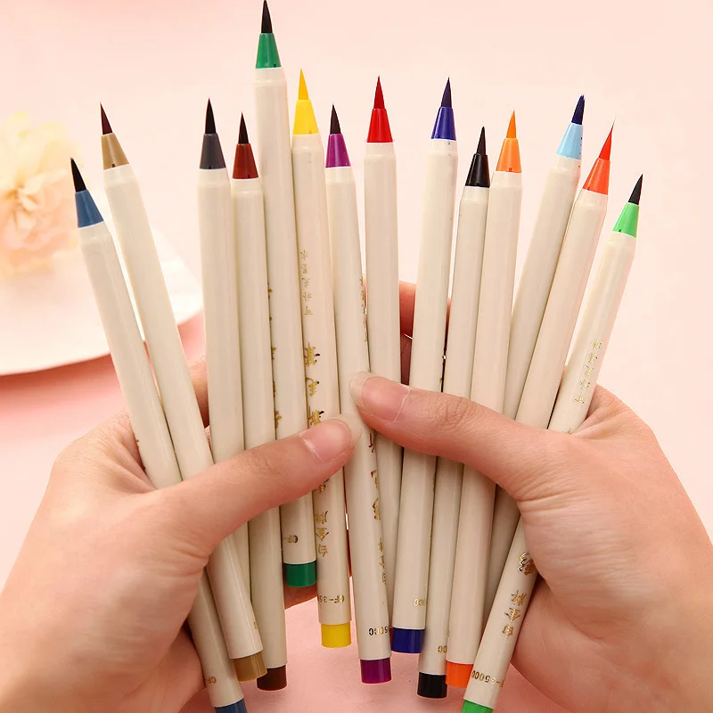 

Creative 20 Color Painting Soft Brush Pen Set Drawing Coloring Books Manga Comic Calligraphy Sketching Watercolor Markers Pen
