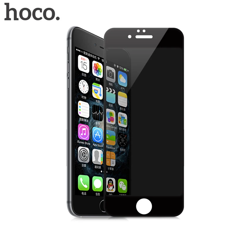 Goede HOCO Anti gluren Gehard Glas film voor iPhone 78 3D Screen Protector privacy Bescherming 9 H hardheid Glas voor iPhone 7 8 plus