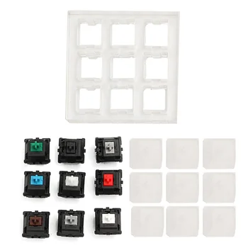 

1 Pcs Acrylic Keyboard Tester 9 Clear Plastic Keycap Sampler for Cherry MX Switches ND998