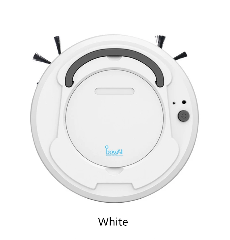 Автоматический умный робот-пылесос, двойной спиннинг, боковая щетка, поднимает мусор - Цвет: Белый