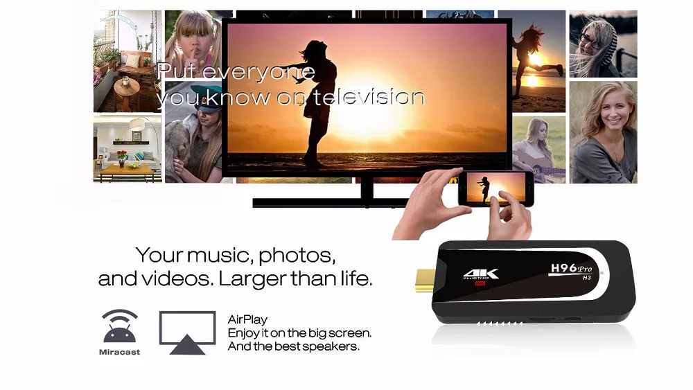 H96 Pro H3 Android 7,1 ТВ-карта Amlogic S905X четырехъядерный 2G 16G BT4.0 1080P Netflix tv BOX 2,4G 5G Wifi HDMI Miracast tv dongle