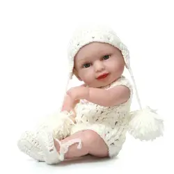 Nicery 11 дюймов 28 см Reborn Baby Doll мягкий силиконовый реалистичные игрушка в подарок для детей Новогодние товары Подарки белый свитер прекрасный
