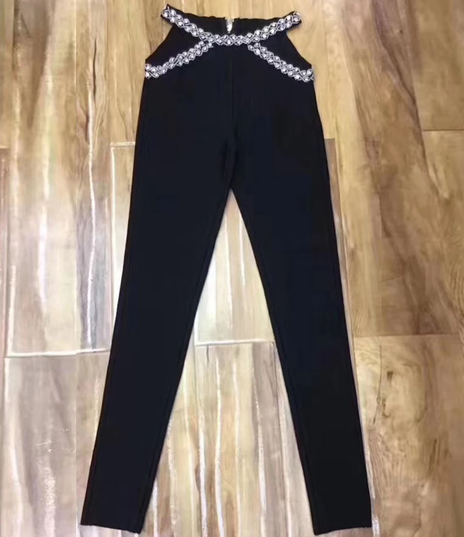 Новые сексуальные прозрачные бандажные штаны из вискозы, черные, телесные, розовые женские брюки-карандаш, обтягивающие Клубные Подиумные вечерние леггинсы, длинные штаны