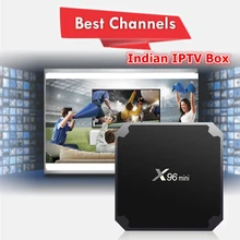 IPTV Поле Индийский канала X96 мини-индийский IPTV Android 7,1 индийский TV box Quad Core 4 К 2,4 ГГц Wi-Fi smart Media Player как eoniptv