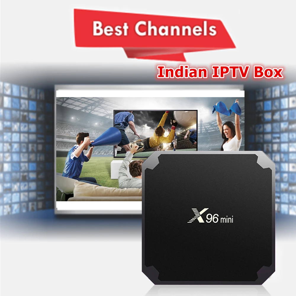 

IPTV box Indian channel X96 mini Indian IPTV Android 7.1 Indian TV BOX Quad Core 4K 2.4GHz WiFi Smart Media Player as eoniptv
