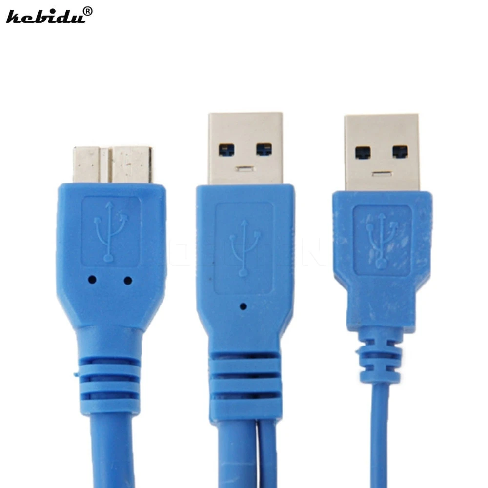 

kebidu 50cm High Speed Dual USB 3.0 A to Micro-B USB 3.0 Extension Plug Adapter Converter Wholesale High Quality