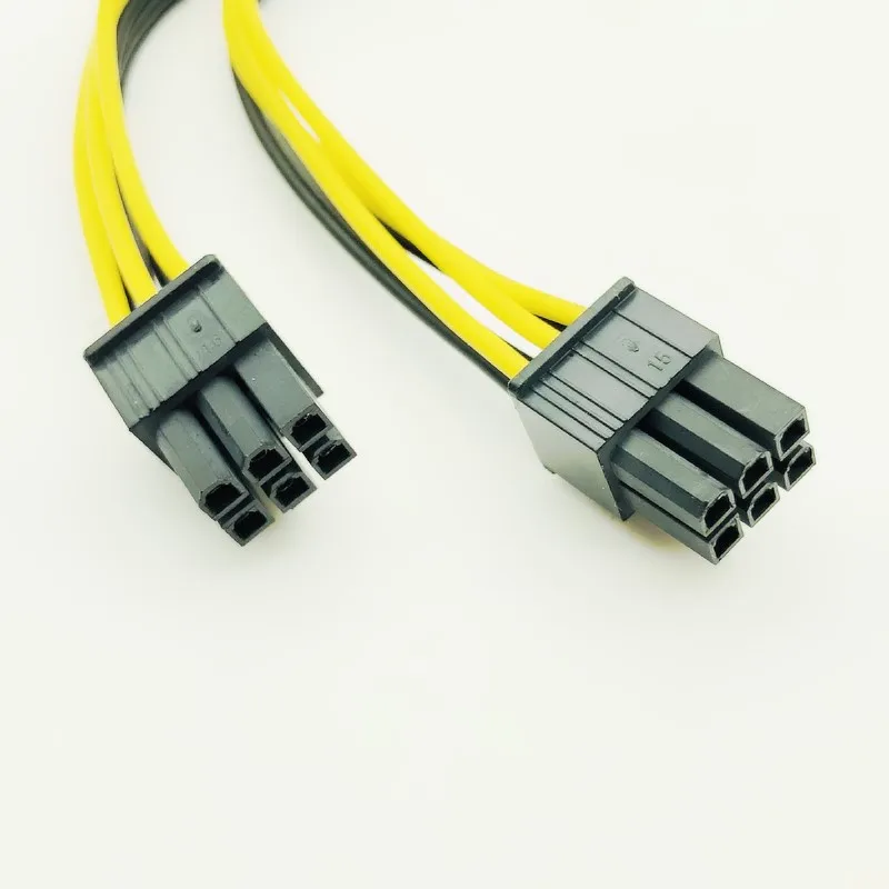Компьютерный кабель и разъемы PCI Express PCIE 6 контактный к двойному 6Pin VGA Графическая