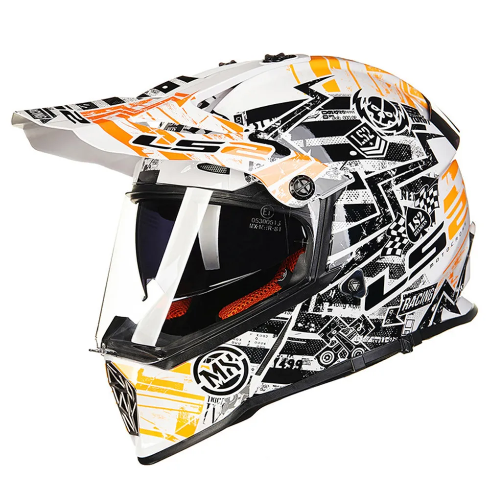 LS2 MX436 PIONEER двойной спортивный мотоциклетный шлем мотокросса бездорожья 0613 ATV Casque
