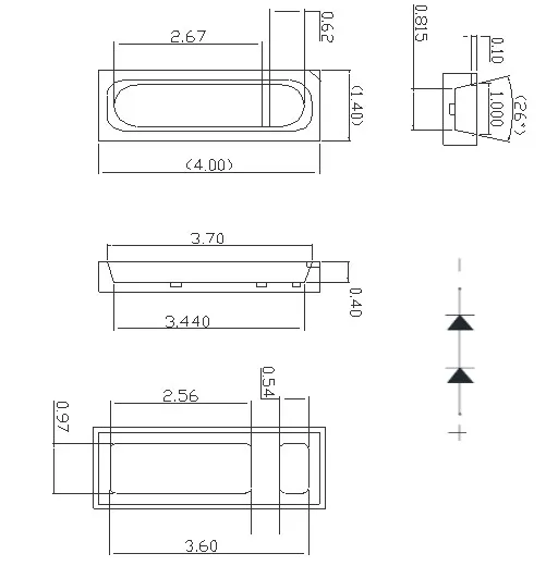 200 шт./лот 4014 4020 emc CHIP 2 SMD LED бусины холодный белый 1 Вт 6 в 150 мА для ТВ/ЖК подсветки